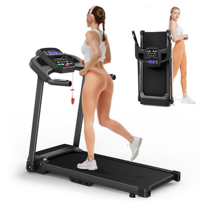 Treadmills for Home Treadmill with Incline Walking Pad Treadmill Running Machine 2.5HP Quiet Brushless, 265 Lbs Capacity, App, Pulse Sensor Heart Rate with LCD Display Holder for Cup & Phone