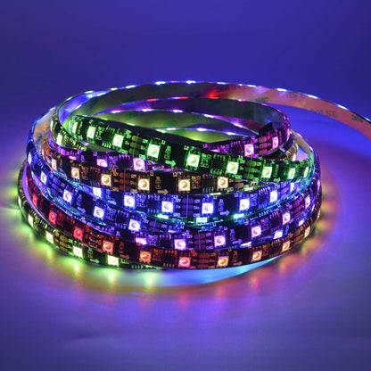 LED Strip WS2811 12V LED Strip Lights 16.4ft 300 LEDs Dream Color Programmable Digital Flexible LED Pixel Rope Light Waterproof IP65