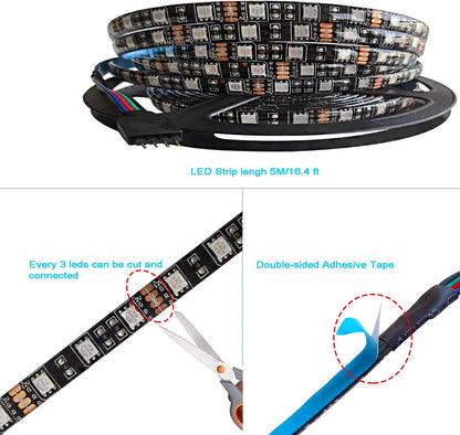 5M 5050 RGB LED Strip Waterproof IP65 300 SMD DC 12V Flexible Light